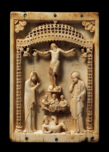 Byzantine Crucifixion icon from the Metropolitan Museum of Art